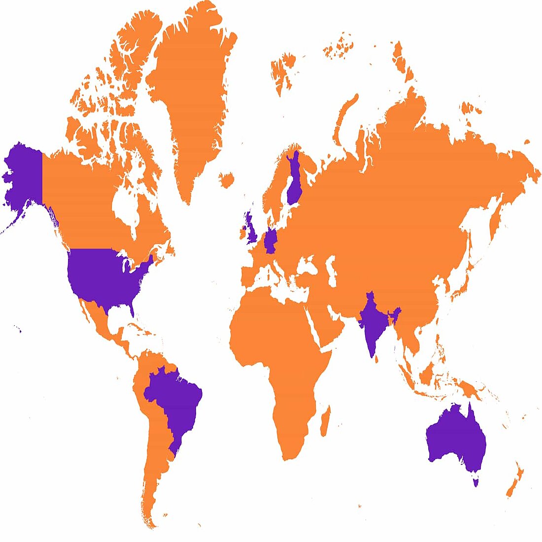 Map of TWIPLA's global CDN network